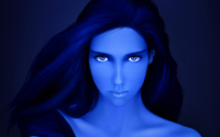 Beautiful blue girl with blue eyes wallpaper 1920x1080 jpg