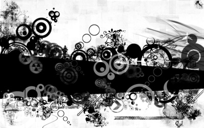 Black and white shapes wallpaper