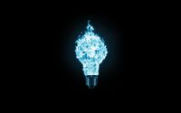 Blue flaming light bulb wallpaper 1920x1080 jpg