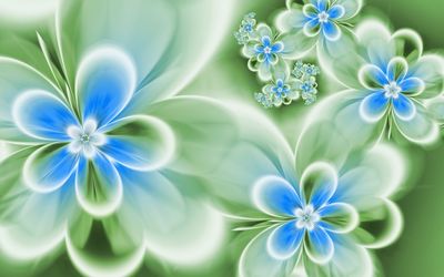 Blue flowers wallpaper