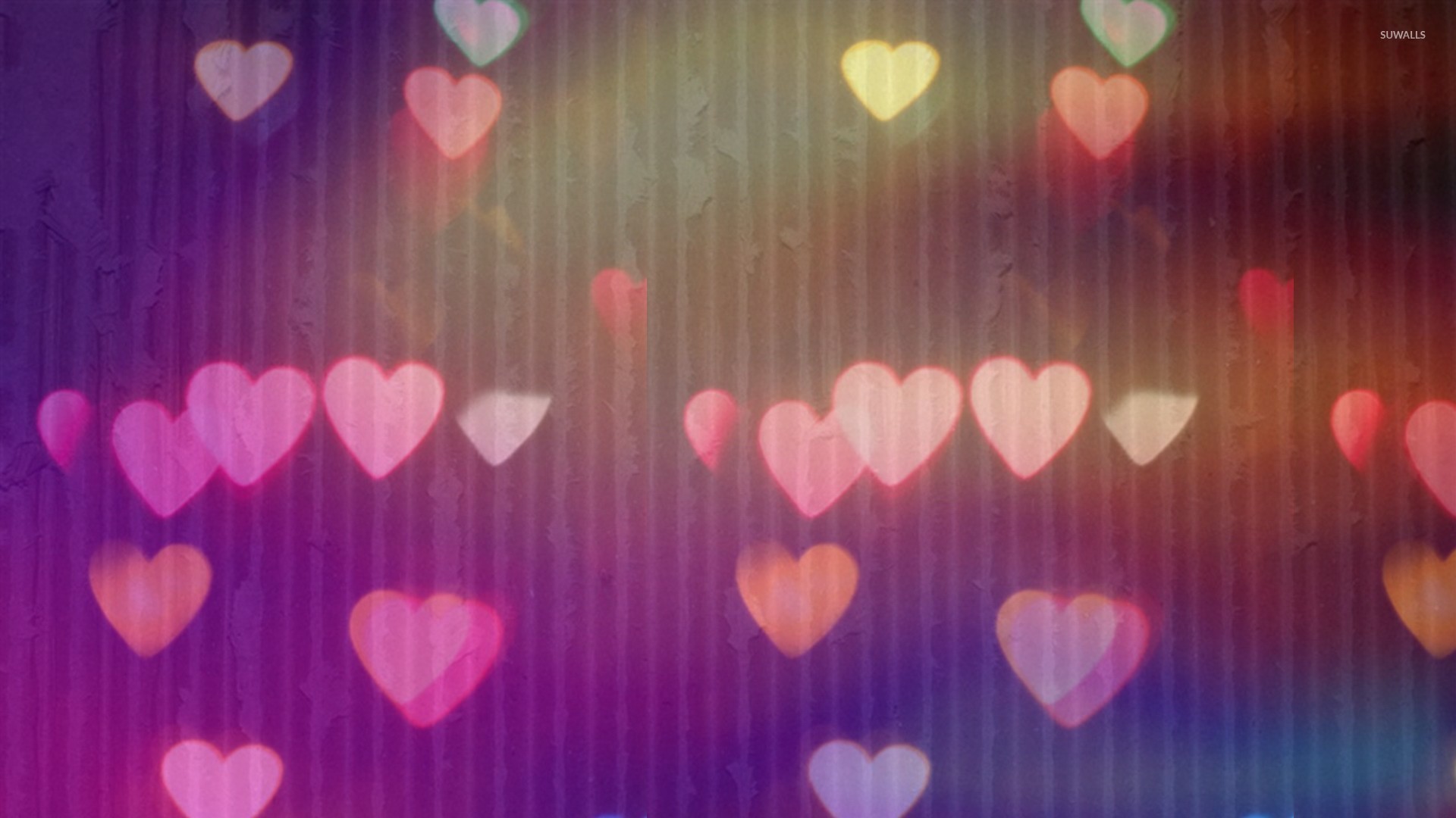 Blurry hearts on cartboard wallpaper - Digital Art wallpapers - #26904