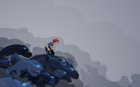 Boy riding the bull wallpaper 2560x1600 jpg