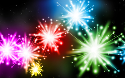 Colorful fireworks wallpaper