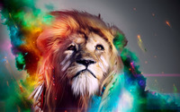 Colorful lion wallpaper 1920x1200 jpg
