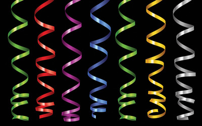 Colorful ribbons wallpaper