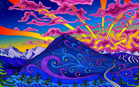 Colorful sky above the mountain wallpaper 1920x1080 jpg