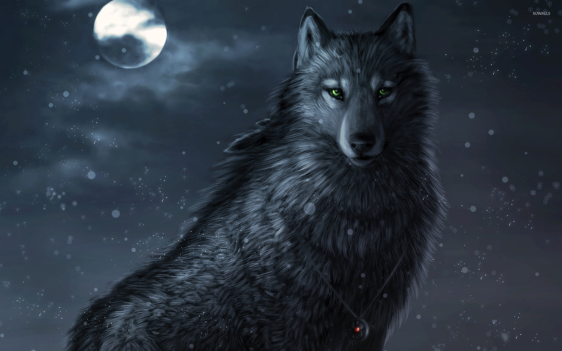 Dark wolf wallpaper - Digital Art wallpapers - #46512