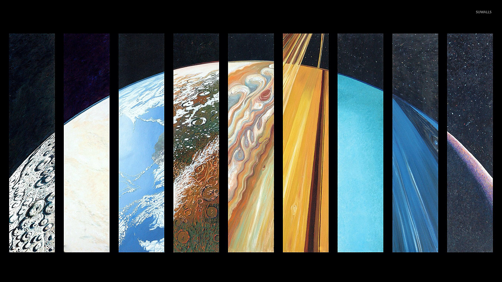 planets with faces wallpaper