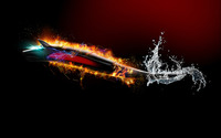 Flaming wolf from water wallpaper 1920x1200 jpg
