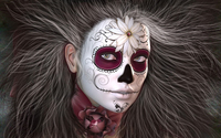 Girl with a Day of the Dead make-up wallpaper 1920x1200 jpg