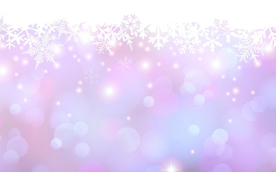 Glowing circle falling from the snowflakes wallpaper