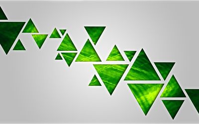Green triangles wallpaper