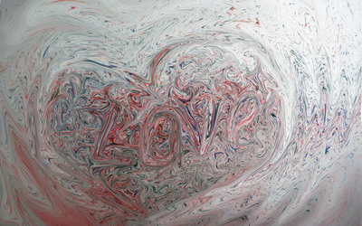 Love written in colorful paint wallpaper