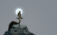 Nomad hunter under the full moon wallpaper 2560x1600 jpg