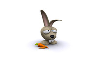 Rabbit with a carrot wallpaper 1920x1200 jpg
