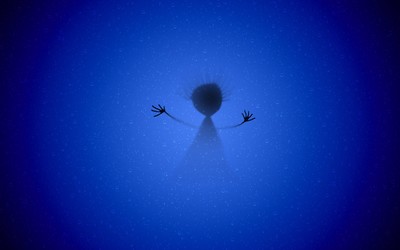 Silhouette in the deep wallpaper