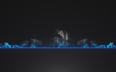 Smoke rising from the blue line Wallpaper