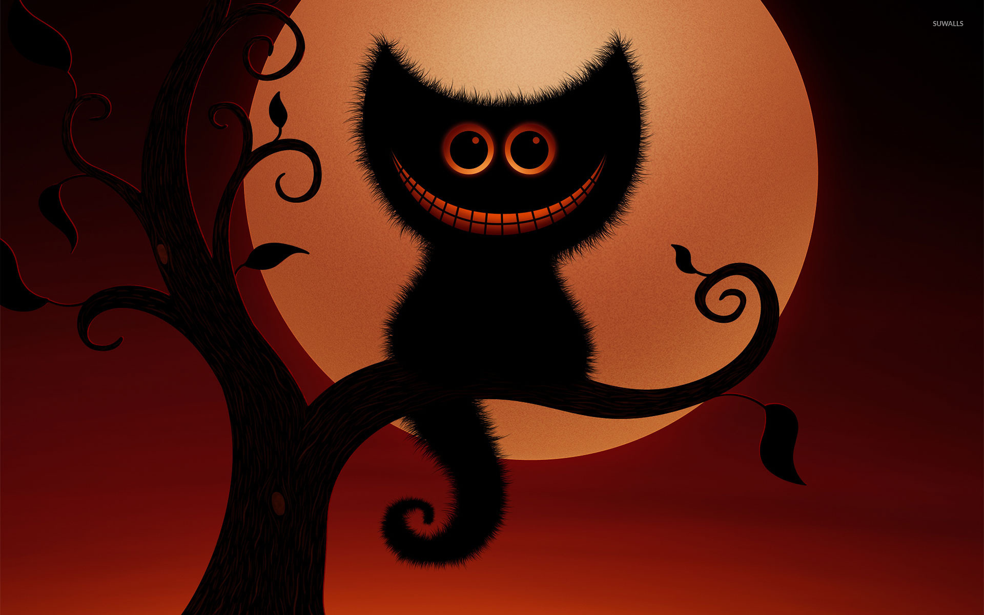 Spooky Cheshire cat wallpaper - Digital Art wallpapers - #24407
