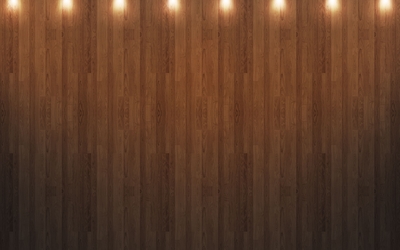 Spot lights on the wooden wall wallpaper