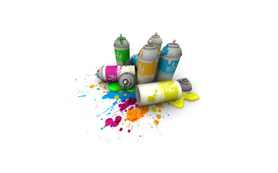 Spray paint cans Wallpaper