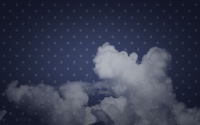 Star pattern over clouds wallpaper