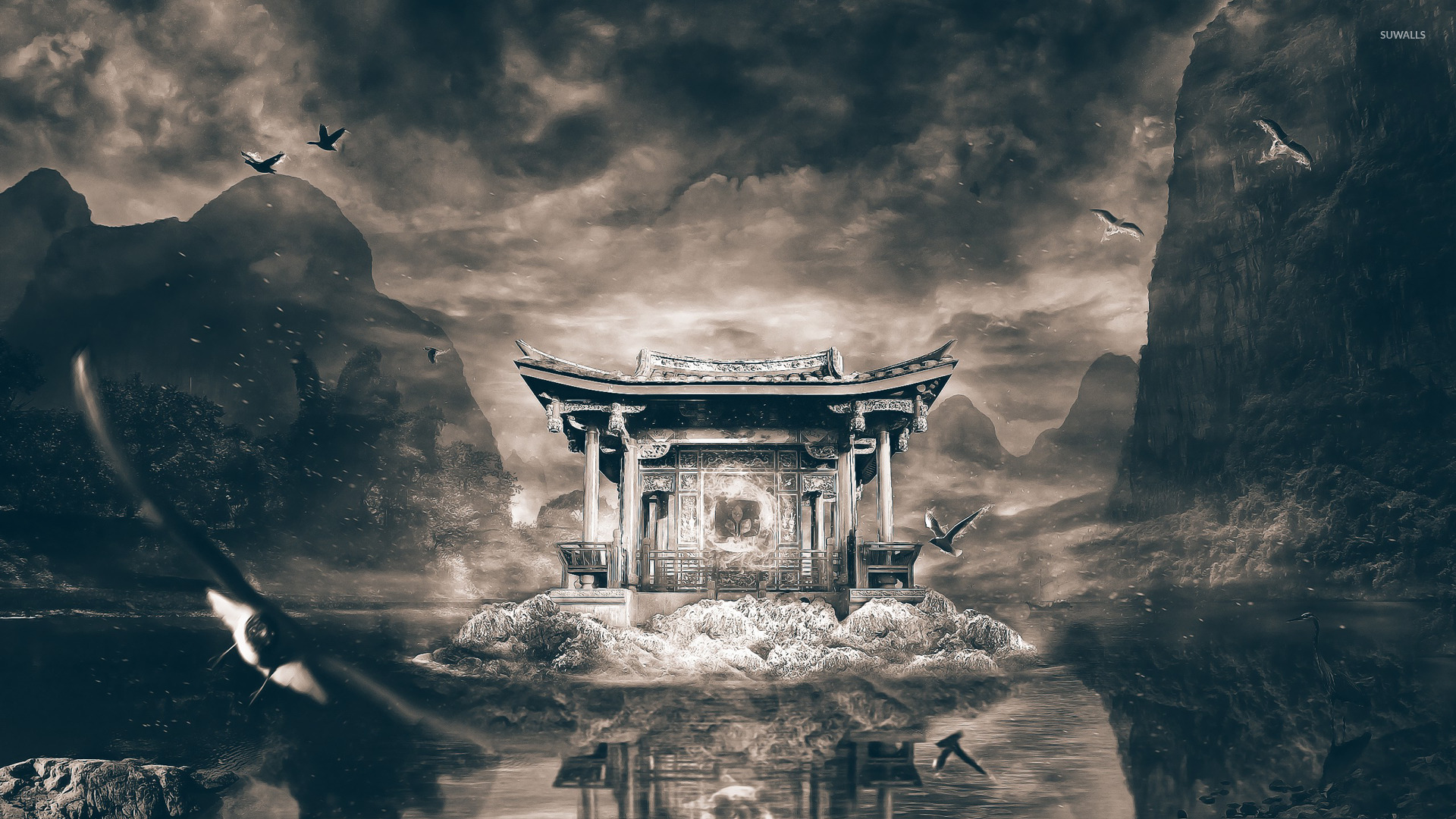 Chinese temple wallpaper - Fantasy wallpapers - #22301