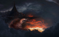 City in the clouds wallpaper 1920x1200 jpg