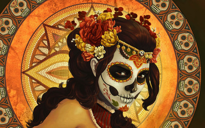 Day of the dead mask wallpaper