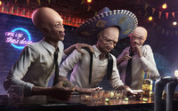 Drunk aliens in a bar wallpaper 1920x1080 jpg