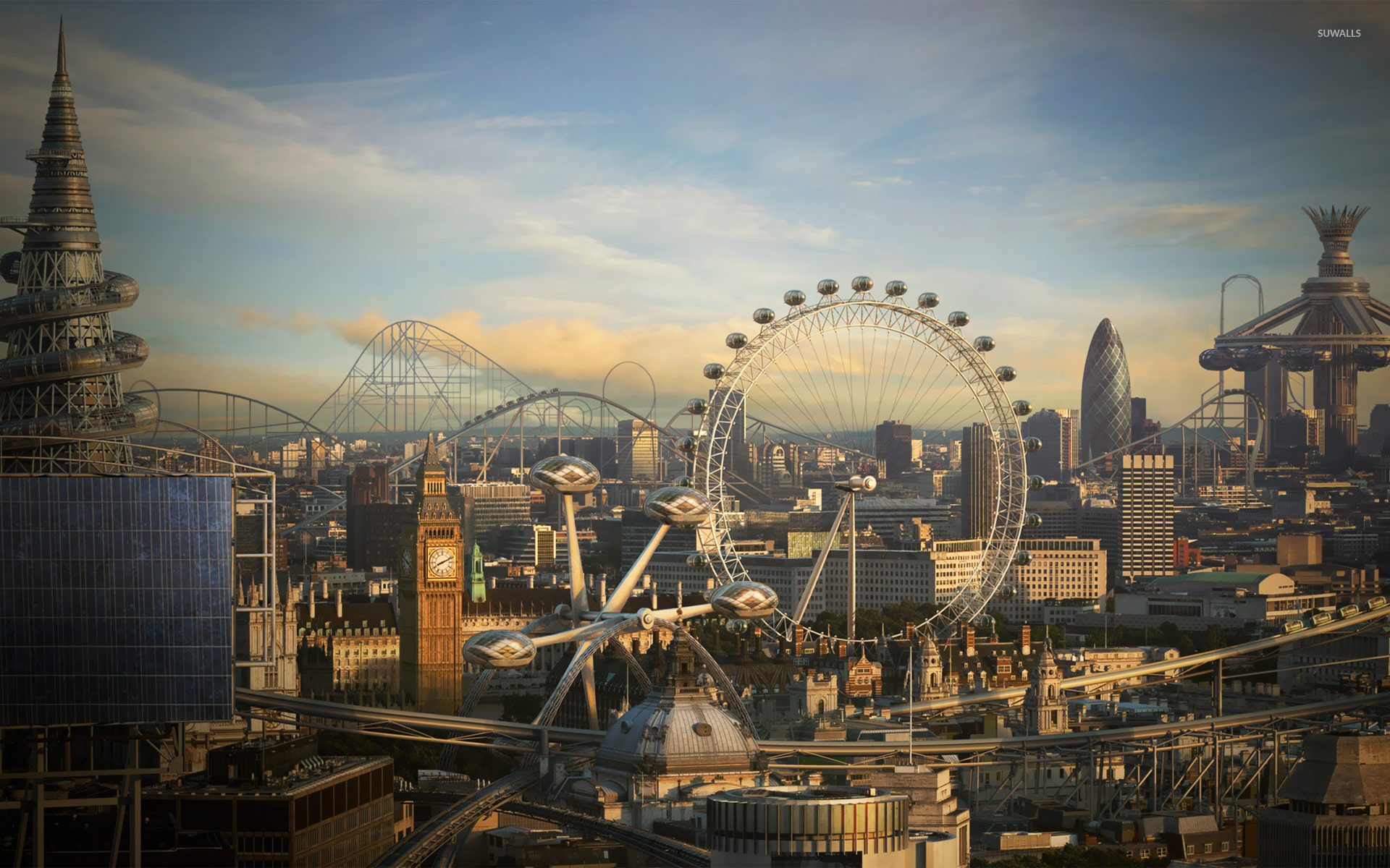 Futuristic London wallpaper - Fantasy wallpapers - #19679