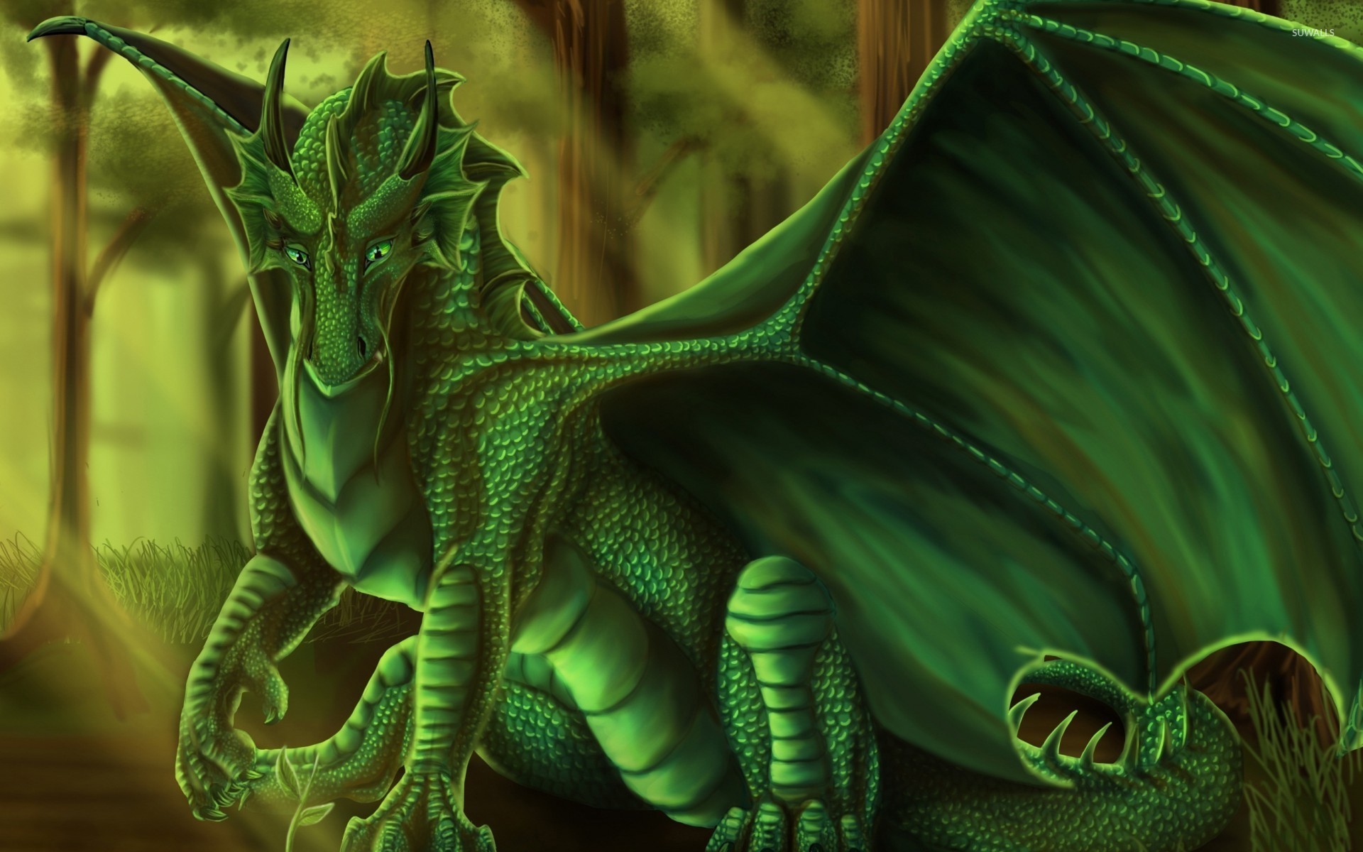 cool green dragon wallpapers