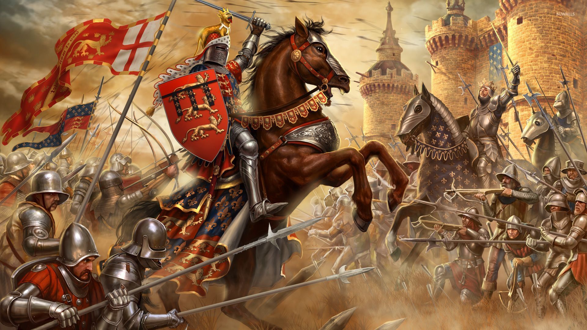 Knights in the battle wallpaper - Fantasy wallpapers - #53435