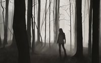 Lost girl in the dark forest wallpaper 1920x1200 jpg