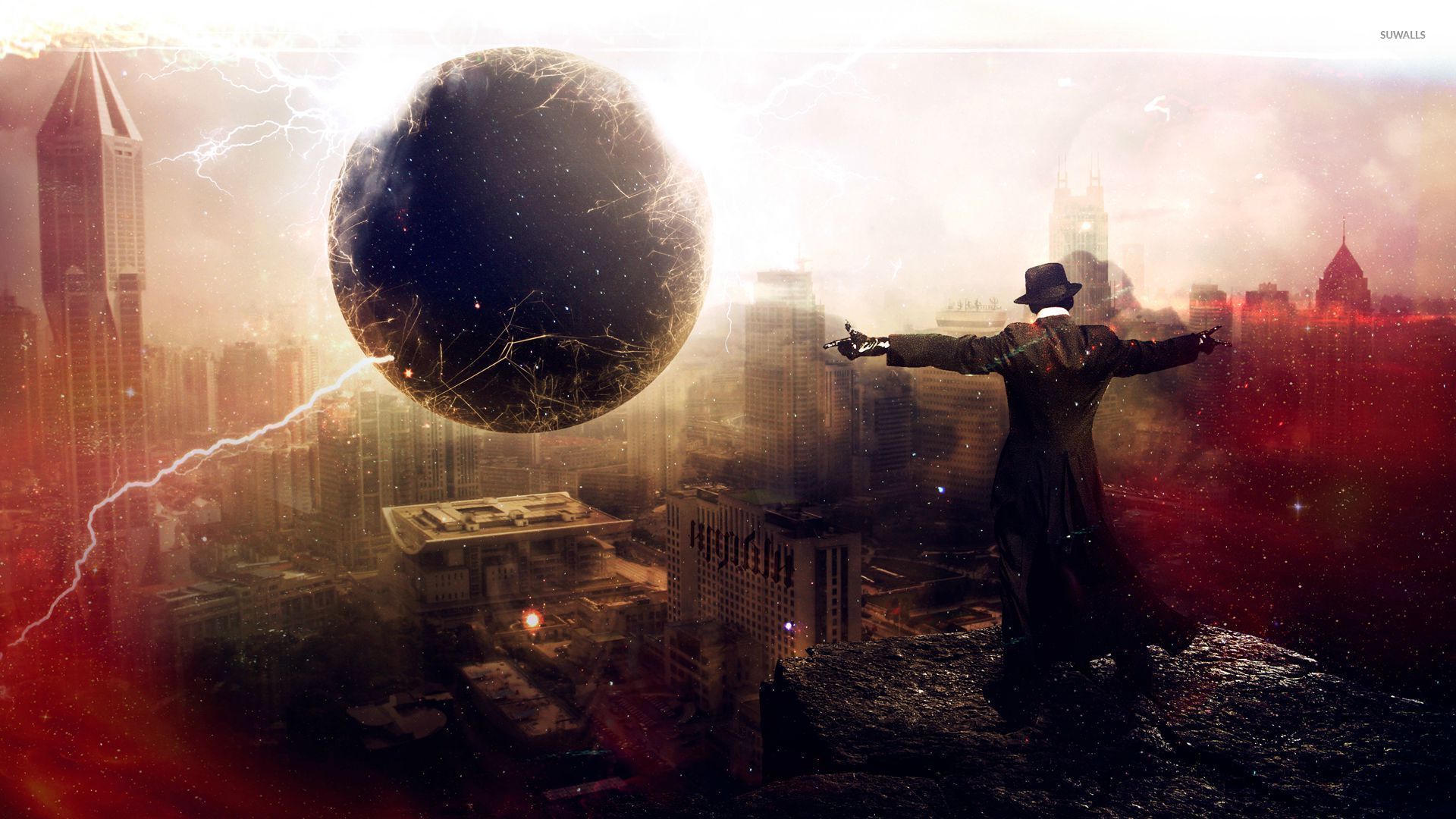 Man Controling The Black Hole Wallpaper Fantasy Wallpapers 26341