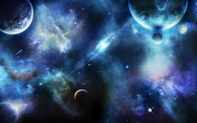 Nebula and planets [4] wallpaper