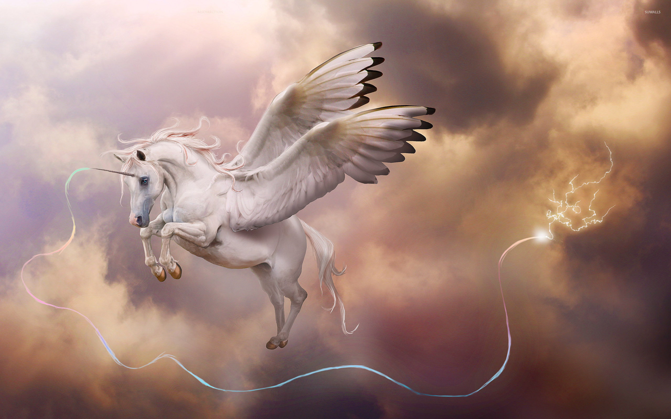 White Pegasus Wallpaper