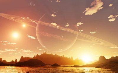Planet in the sky during the day Wallpaper
