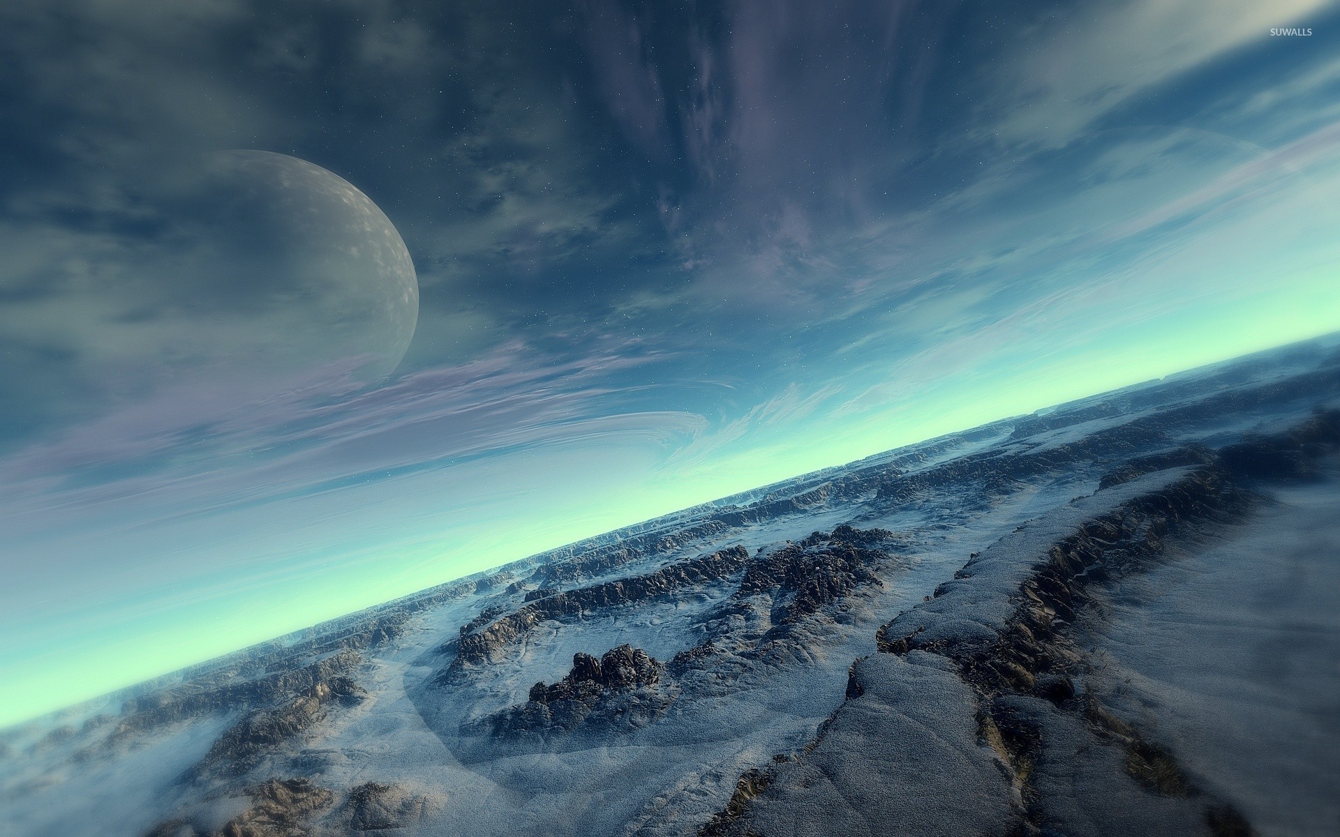 planet surface background