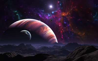 Planets and moons wallpaper