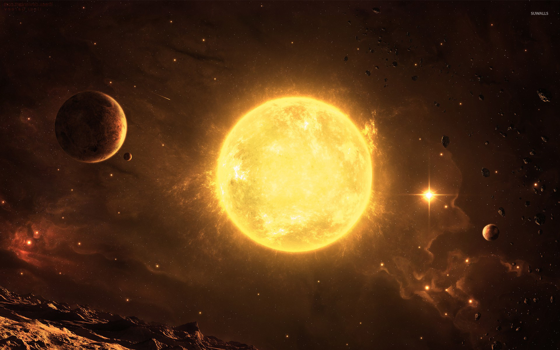 Planets Around The Sun Wallpaper Fantasy Wallpapers 13279