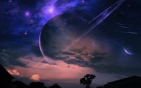 Planets in the night sky wallpaper 1920x1080 jpg