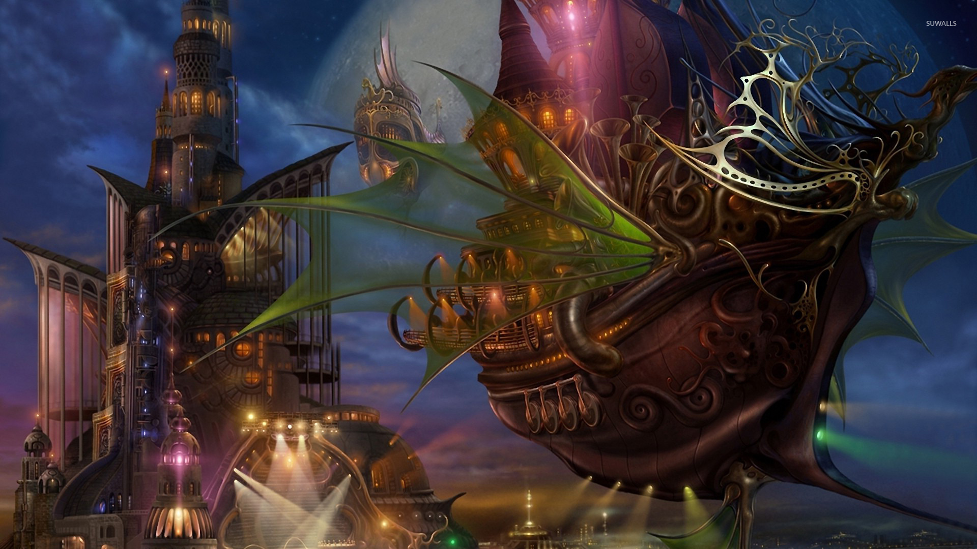 Steampunk ship wallpaper - Fantasy