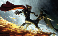 Thor vs Loki wallpaper 1920x1080 jpg