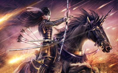 Warrior girl wallpaper