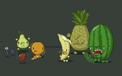 Angry fruit wallpaper