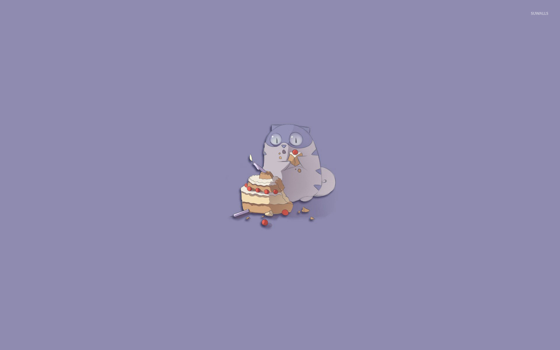 pusheen eating cake