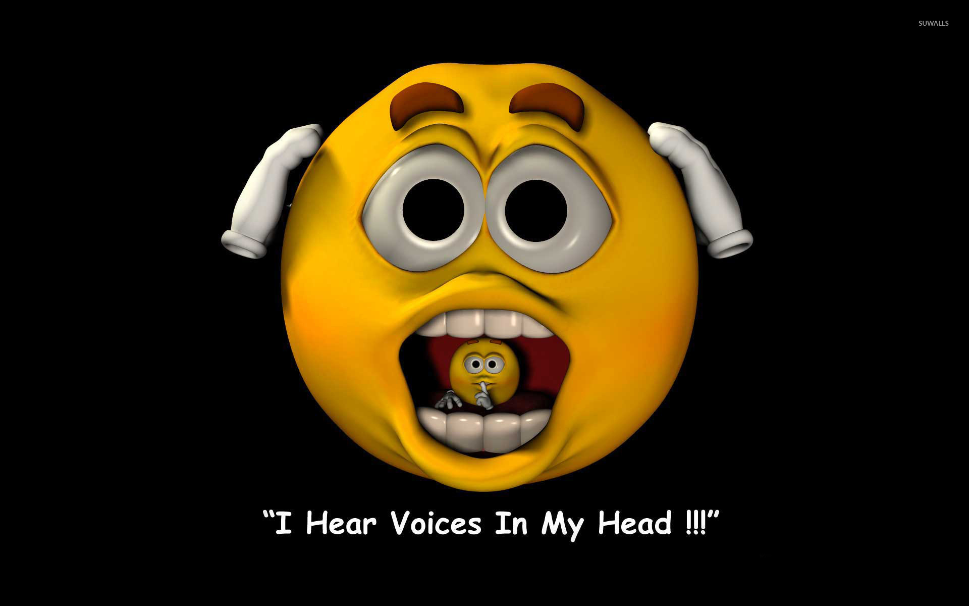 I hear voices in my head wallpaper - Funny wallpapers - #25605