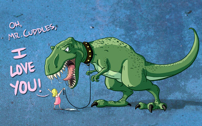 Mr. Cuddles T-Rex wallpaper