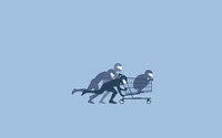 Shopping cart bobsled wallpaper 1920x1200 jpg
