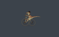 T-Rex on bicycle wallpaper 1920x1200 jpg